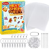 Auihiay Juego de 145 hojas de plástico termorretráctiles que incluye 20 piezas de papel de arte Shrinky con 125 piezas…